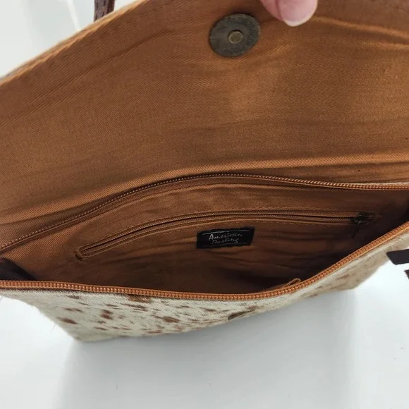 American Darling Envelope Hair-On Genuine Leather Western Purse -‎ ADBGZ141BKW - Picture 2 of 4